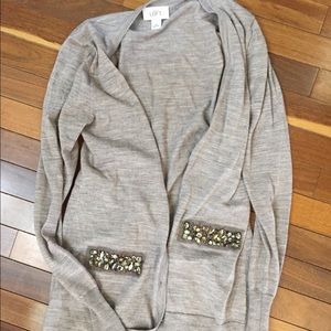 Loft small sequin cardigan